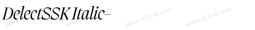 DelectSSK Italic字体转换